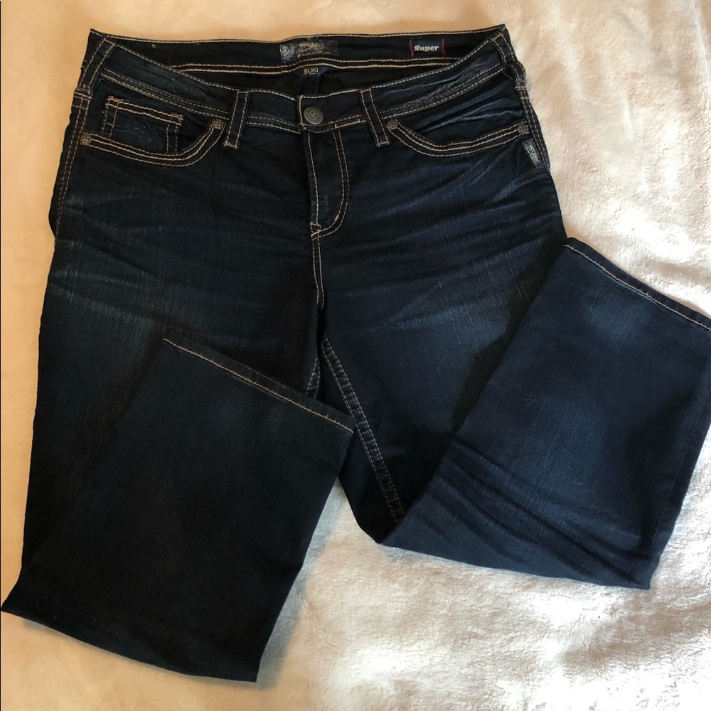 Silver Crop jeans